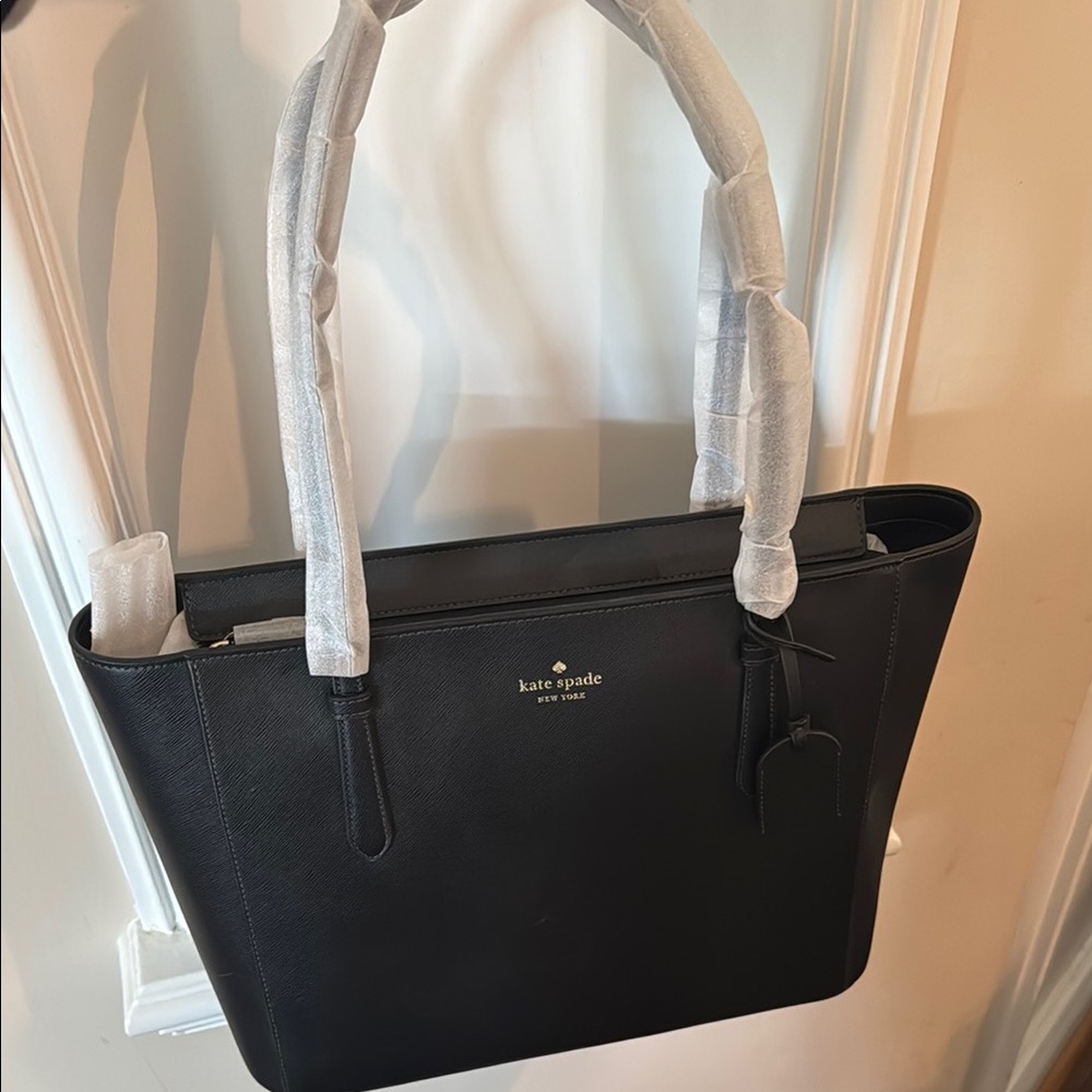 NWT Kate Spade Black Leather Tote Bag NWT